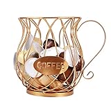 TIEMORE Kaffeekapselkorb, Kaffeepad-Organizer, Kaffeekapsel-pod-aufbewahrungskorb, Kaffeekapselhalter-Design Original Schwarz, Perfektes Kaffeezubehör Große Kap