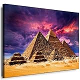 Leinwandbild Ägypten Pyramiden Bild Leinwandbild fertig auf Keilrahmen/Leinwandbilder, Wandbilder, Poster, Pop Art Gemälde, Kunst - Deko B