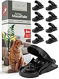 yourCat® Mausefalle [8er Set] Verbessertes Konzept - Schlagfalle - öko­lo­gischer als Rattengift & Mäusegift - effektiver als Lebendfalle - ideal für Haus & G