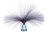 Lunartec Faserlampe: Glasfaserlampe Blue Ice mit farbwechselndem Sockel (LED Fiberglasleuchte)