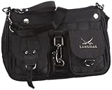 Sansibar B-488 CA Damen Schultertaschen 26x17x10 cm (B x H x T), Schwarz (black)