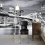 Personalisierte Anpassung Schwarzweiss-Stadtbrücken-Landschaftsfoto Moderne einfache Wohnzimmer-Hintergrundwand fototapete 3d Tapete effekt Vlies wandbild Schlafzimmer-200cm×140