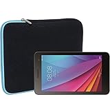 Slabo Tablet Tasche Schutzhülle für Huawei MediaPad T1 7.0 Hülle Etui Case Phablet aus Neopren – TÜRKIS/SCHWARZ