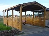 Jardinion Carport Alaska Dach Braun 614 x 312 x 292cm(LxBxH),