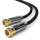 deleyCON 5m SAT Antennenkabel HD Satellitenkabel Koaxialkabel für DVB-S/S2 4K Ultra-HD 1080p FULL-HD HDTV 2x F-Stecker Metallstecker - Schw
