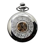 Signature Silber Mechanische Demi Taschenuhr Retro Vintage Jahrestag Ruhestand Taschenuhr Bräutigam Trauzeugen Hochzeit T