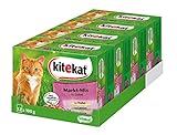 Kitekat Katzenfutter Nassfutter Markt Mix in Gelee, 48 Portionsbeutel (4 x 12 x 100g)