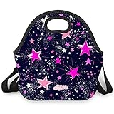 Sternenklarer Himmel Isolierte Lunchtasche Lunchpaket Lunch Bags Thermotasche Mit Reißverschluss Konservierungsmittel Picknicktasche Geeignet für Büros und Schulen white Einheitsgröß