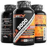 CLA - 180 Kapseln mit jeweils 1000 mg - Hochdosiert mit 3000 mg pro Tagesportion - Laborgeprüft - Konjugierte Linolsäure Fettsäure - Premium Qualität - German Elite N