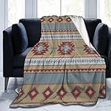 Ultra-Weiche Micro-Fleece-Decke Decke Ethnisches Geometrisches Muster Nahtloses Muster Mexikanischer Teppich Teppich-Dekor Western-Dekor-Stil Premium Anti-Pilling Fuzzy Warm Leicht Gemütlich 60 X 50