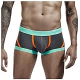minjiSF Boxer-Shorts Höschen für Männer Sexy Einfarbig Streifen Farbanpassung Atmungsaktive Komfortabler Sanft Beiläufig Heim T