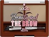 got2b Brow Powder Palette Medium Brown, Augenbrauen Set mit Augenbrauenwachs zum Formen der Brauen & Augenbrauenpuder für ein glattes, mattes Finish, 3 g
