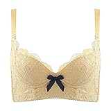SKTYEE Damen-BHs, Vollfigur-BHs für Frauen, große Brüste mit Bügel, nahtloser Minimizer-BH, Spitze, ungefüttert, ungepolstert, Übergröße, Bralette (Farbe: Hautton, Größe: 85B)