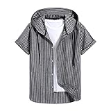 T Shirt Herren Tshirt Tee T-Shirt für Männer Basic Shirt Hoodie Shortsleeve Kurzarm Sweatshirt Sport Oberteil Muscle Shirt M