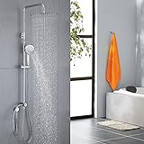 Homelody Duschsystem ohne armatur Duschset Regenduscheset inkl. Umstellung Dusche Duschsäule mit Kopfbrause Handbrause set für b