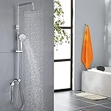 Homelody Duschsystem ohne armatur Duschset Regenduscheset inkl. Umstellung Dusche Duschsäule mit Kopfbrause Handbrause set für b