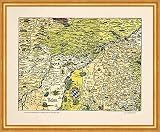 Kunstdruck Die Gegend um Freising Erding Moosburg Landshut Weihenstephan Apian 14 G