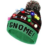 PUMICE LED Leuchtende Beanie Mütze Weihnachten Mütze für Frauen Kinder Party Bar, Mehrfarbig: 038, Einheitsgröß