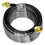SMA-Verlängerungskabel RG58 49.2Ft (15M) TUOLNK SMA-Stecker auf SMA-Buchse Koaxialkabel 3G 4G LTE WiFi-Antenne Wireless LAN Verlustarmes HF-Koaxialkabel CB-Funk RG58