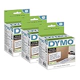 DYMO Authentische LW große Versandetiketten für LabelWriter Etikettendrucker, (2-5/16 Zoll x 4), drucken bis zu 6-zeilige Adressen, 3 Rollen mit je 300 Stück (insgesamt 900 Stück)