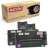 Matsuro Original | Kompatibel Tonerkartusche Ersatz für RICOH 407254 407255 (2 SCHWARZ)