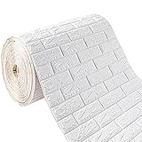 3D Tapeten Ziegel Selbstklebend Wandpaneele Wandverkleidung Steinoptik Tapete Schaumstoff Wasserfest Wandaufkleber für Badezimmer Balkon Küchen, 70 cm breit, 20 m lang(Color:A)