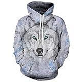 Pullover Herren 3D-Druck Tierlandschaft Einzigartiges Kreatives Muster Herren Hoodie Frühling Herbst Urlaub Lässiges Paar Sweatshirt C-Yellow 5XL