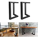 TYXTYX Industrielle Couchtischbeine, Gold/Schwarz Metalltischbeine für Esstisch/Schreibtisch/Bank, DIY Ersatzbein, Heavy Duty, B20 x H18inch, B20 x H28