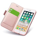 Aunote iPhone 7 Hülle, iPhone 8 Hülle, iPhone SE 2020 Hülle, Handyhülle iPhone 7/8/SE 2020 Klapphülle, Schutzhülle Tasche, Leder Etui Folio, Flip Phone Cover Case, Hülle Apple 7/8 Klappbar. Roseg