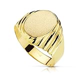 Herren-Ring Bendetto. Männer Schmuck Gold Gelb 18K/750. Men Ring Juwel eingraviert p