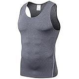 PANBOB Achselshirt Herren Slim Fit Rundhals Sportshirt Herren Sommer Fitness Workout Funktionsshirt Herren Leicht Atmungsaktiv Komfortabel Lässig Trägershirts H