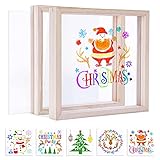 Woiworco Acrylglasmalerei Fensterkunst DIY Kit, Suncatcher Bastelset mit Holzrahmen und Acryl Zeichenbrett Kreative Hobbys für Erwachsene Kinder Home Cafe Dek