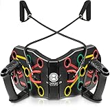 HORIZON SPORTS® Premium liegestütze brett, 13 in 1 push up board, Rutschfeste liegestütze, inklusive 2 resistance bands, Falt- und Tragbares liegestützbrett - für optimale liegestützg