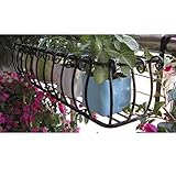 YUEXIN Blumentopfhalter für den Balkon,Pflanzgefäße zum Aufhängen, Blumenregal aus Eisen,Fenster grün Pflanzbecken Regal, Blumen-Topf-Gestell-Geländer-Zaun im Freien, G