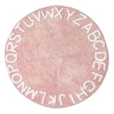 Baoblaze Kinder Teppich ABC Baby Teppich Lernen Alphabet Kriechen Große Spielen Matte Warme Weiche Spielzeit Boden Teppiche - Rosa 120