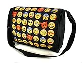 Umhängetasche Schultasche Schultertasche Messenger Laptop Bag Emoji Black [052]