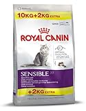 Royal Canin Feline Sensible 33, 10 + 2 kg gratis, 1er Pack (1 x 12 kg Packung)