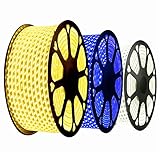 Led Strip Lights - 32,8ft wasserdichter Hochspannungs-Led Patch 5730 Flexibler Strip Double Row 220v Strip, Für zu Hause, Balkon, Dach, Hinterhof, Garten, Terrasse, V