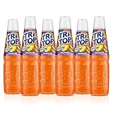 TRI TOP Tropical | kalorienarmer Sirup für Erfrischungsgetränk, Cocktails oder Süßspeisen | wenig Zucker (6 x 600ml)