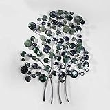 YQOHSM Metall-Kunstwerk Metall-Wand-Kunst-Skulptur, Wand- ‚Tree Of Life Gem Zweig 3D Schmiedeeisen Große Hand Gefertigter Wanddekoration 2 Style Fertig Zum Aufhängen Retro/G