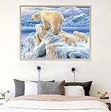 Diamond Painting Eisbergbär Diamant Painting Bilder Kinder/Erwachsene Gifts Groß Diamond Painting Set Voll Diamant Gemälde Kit Diamantmalerei Strass Kreuzstich Art Craft Platz Drill 90x180