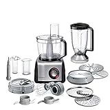 Bosch Kompakt-Küchenmaschine MultiTalent 8 MC812M865, 45 Funktionen, XXL-Rührschüssel 3,9 L, Mixer 1,5 L, Universalmesser, Würfelschneider, Reibscheibe, Schneid-Raspel-Wendescheibe, 1250 W, schw