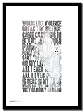 Depeche Mode – Enjoy The Silence – A3 Songtext Typografie Poster Kunstdruck, limitierte Auflage #2