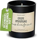 Umarmung Duftkerze im Glas mit Spruch aus Soja - 100% natürlich handgemacht nachhaltig - kleines schönes Geschenk stilvolle Geschenkidee lieben Spruch aus der Ferne schick