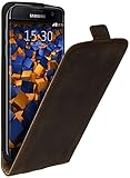 mumbi Echt Leder Flip Case kompatibel mit Samsung Galaxy S7 Edge Hülle Leder Tasche Case Wallet, b