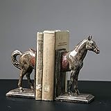 ZH. HK Kreative Resin Stehen Steed Bookend Magazin Regal Wohnzimmer TV Schrank Schlafzimmer Hotel Cafe Buchhandlung Desktop-Dekoration 27 * 9 * 22CM O