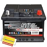 Autobatterie 12V 50Ah BlackMax PKW Batterie statt 44Ah 45Ah 46Ah 47Ah ink