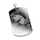 Dog-Tag mit Foto-Gravur I Ihr Bild + Text gravieren I Ketten-Anhänger + Silb