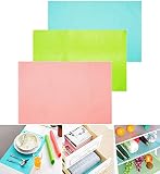 16 Stück Kühlschrankmatten, rutschfeste Kühlschrankmatten Multifunktionale Matte abwaschbar und DIY Kühlschrank Matten Silikon Kühlschrank Pads Place Matten für Familie, 45 x 29