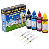 LKB Refill Ink Kit 4x100 ml für HP 950 951 60 61 952 902 901 61 60 62 63 21 22 920 940 934 564 932 933 711 970 971 92 94 95 96 97 Kartusche oder CIS CISS System 4 Farbset (400 ml) -DE